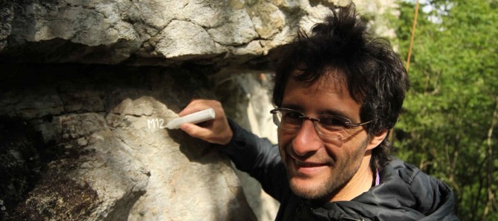 Una falesia (Lodrino) e un arrampicatore (Francesco Pellanda)